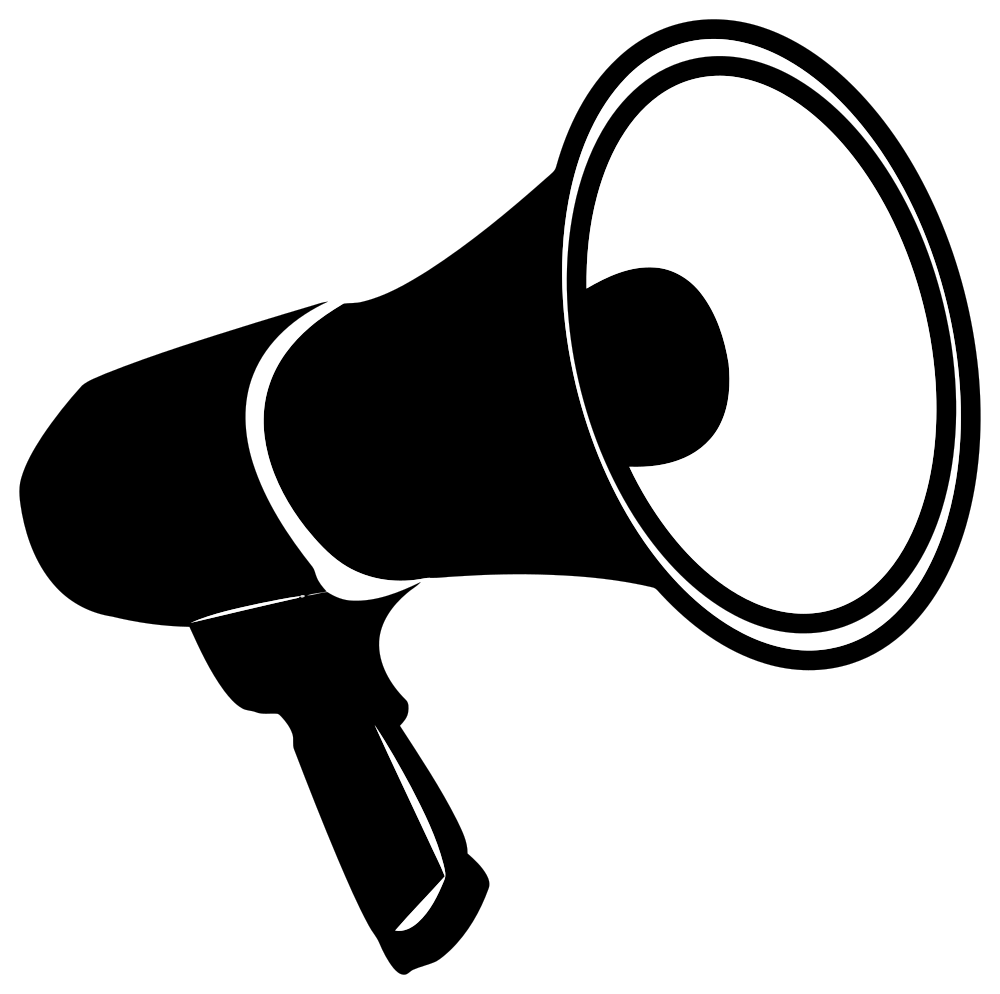 OnlineLabels Clip Art - Bullhorn Silhouette